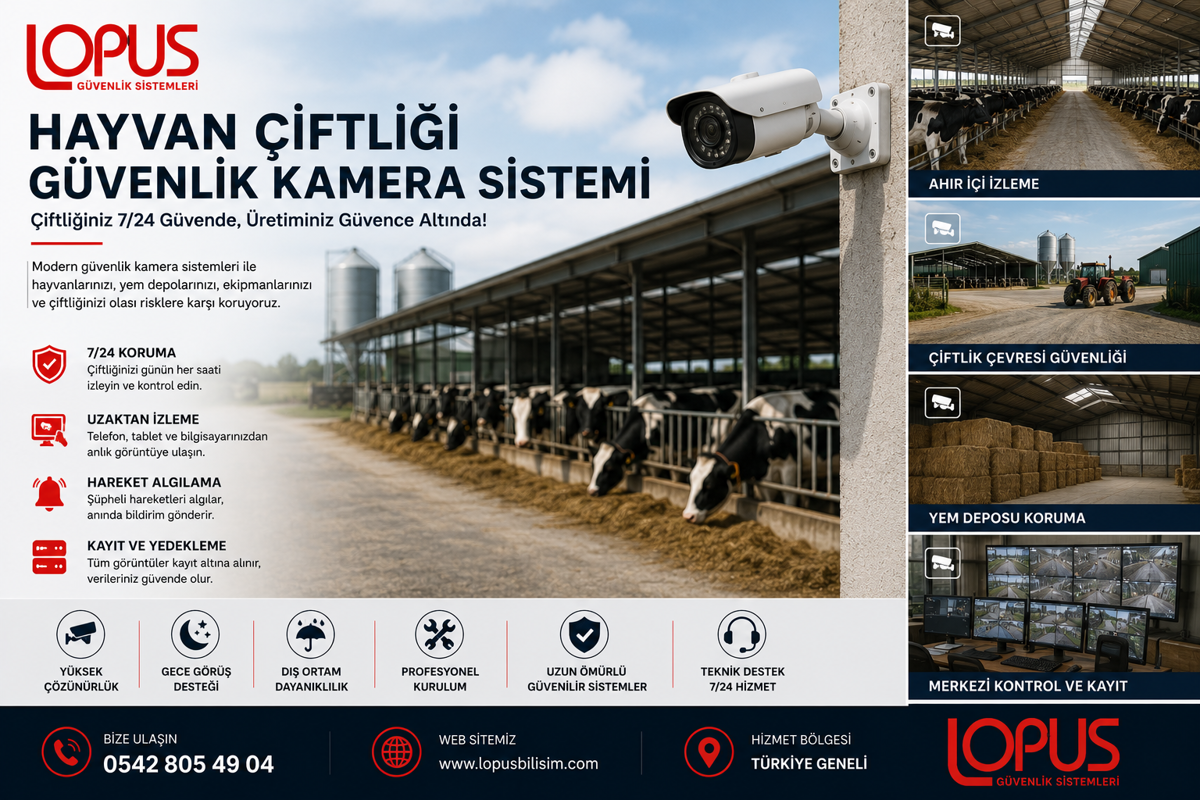 Hayvan Çiftliği Güvenlik Kamera Sistemi