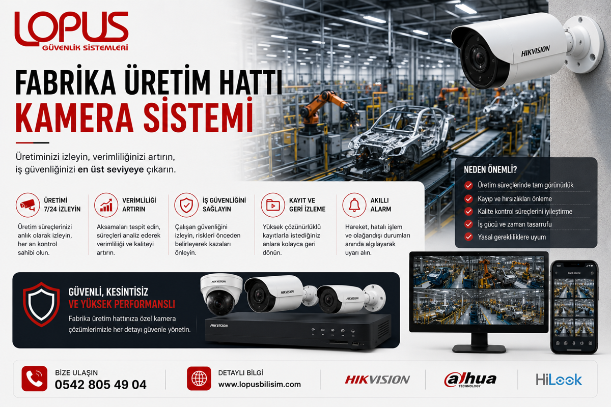 Fabrika Üretim Hattı Kamera Sistemi