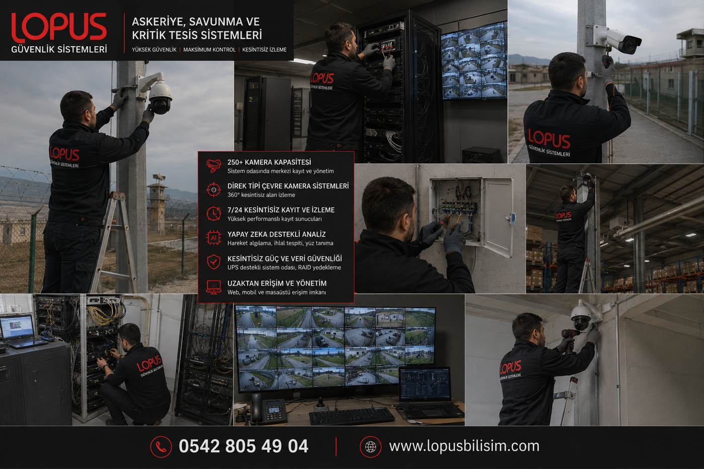 Askeri Tesis Kamera Sistemi | Lopus Bilişim